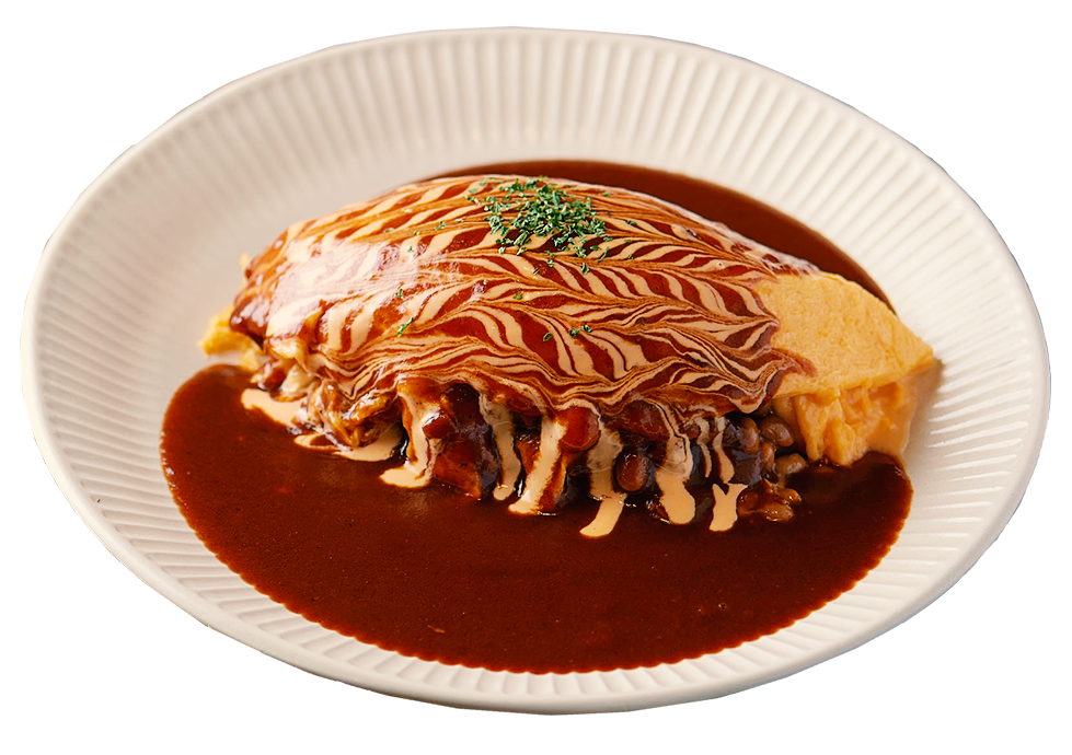 納豆ハヤシオムライス